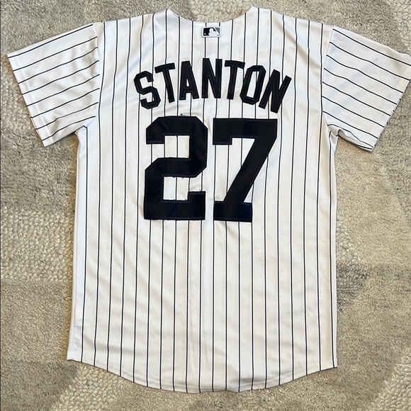 Nike New York Yankees Giancarlo Stanton Pinstripe Jersey - Picture 10 of 12